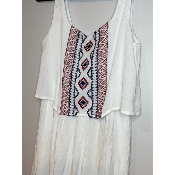 City Triangles White Jumpsuit with Red and Blue Pattern - Picture 1 of 5